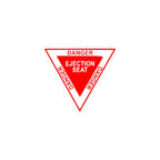 Danger Ejection Seat Kiss-Cut Vinyl Decals - Paper products - Pilot gifts - WWII warbird t-shirt