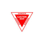 Danger Ejection Seat Kiss-Cut Vinyl Decals - Paper products - Pilot gifts - WWII warbird t-shirt