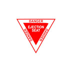 Danger Ejection Seat Kiss-Cut Vinyl Decals - Paper products - Pilot gifts - WWII warbird t-shirt
