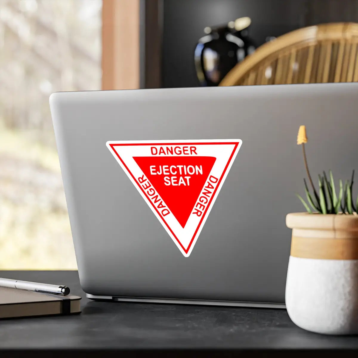 Danger Ejection Seat Kiss-Cut Vinyl Decals - Paper products - Pilot gifts - WWII warbird t-shirt