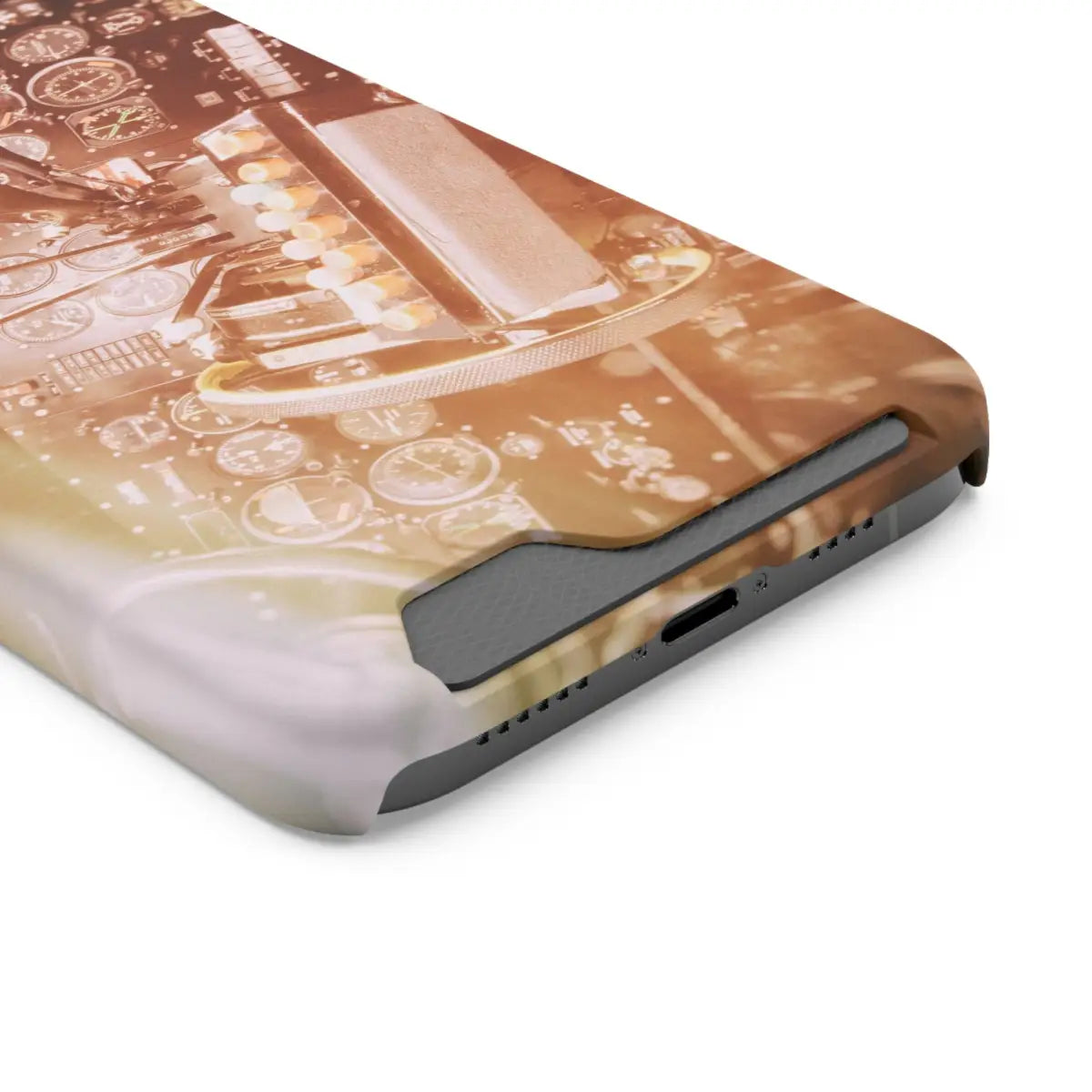 DC-3 Cockpit Phone Case with Card Holder - Retro Aviation Design - Gifts for pilots - apparel