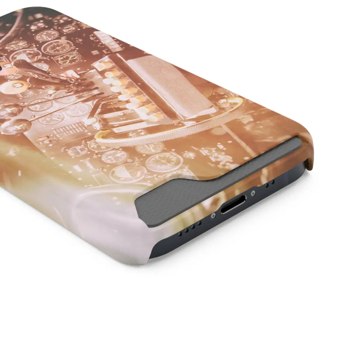 DC-3 Cockpit Phone Case with Card Holder - Retro Aviation Design - Gifts for pilots - apparel