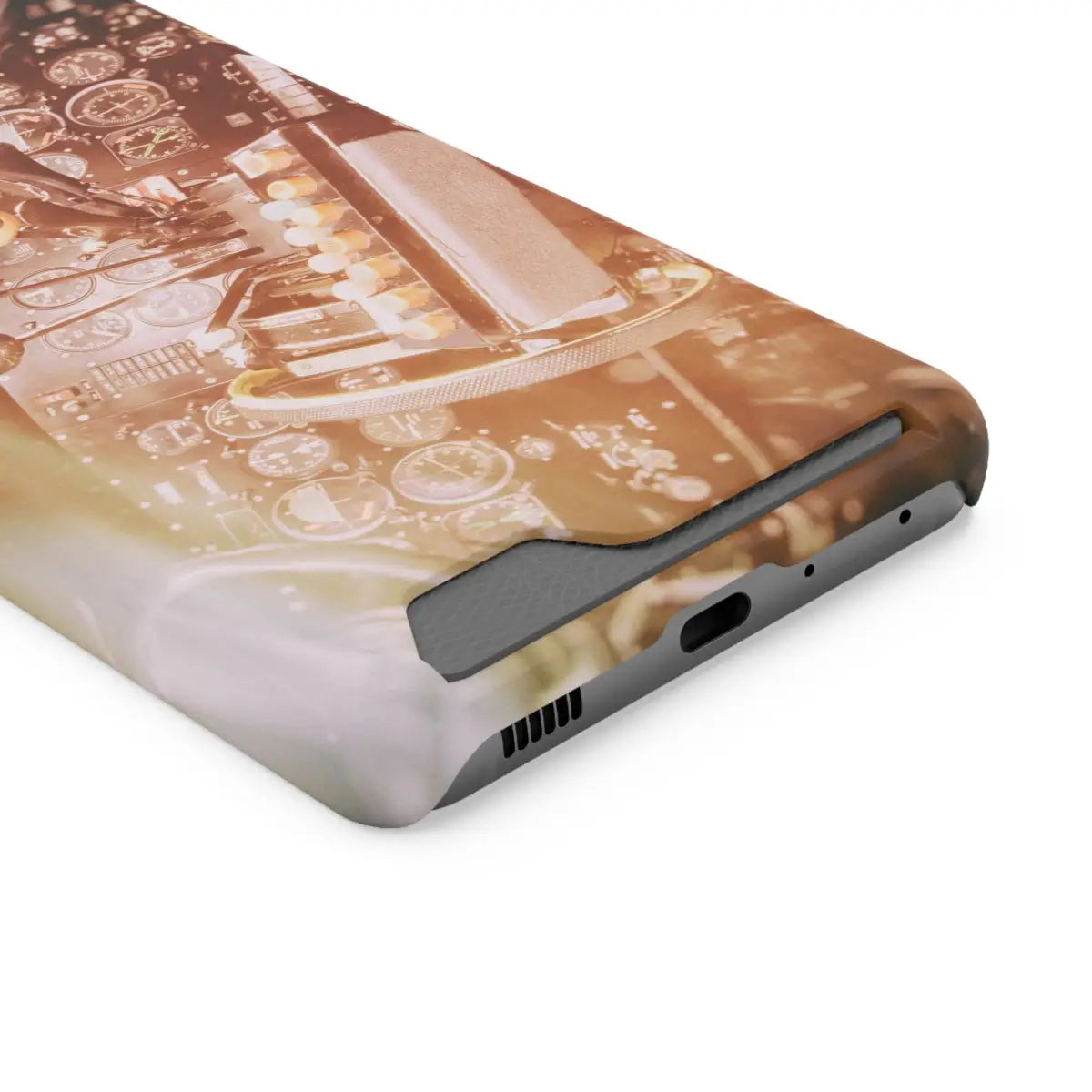 DC-3 Cockpit Phone Case with Card Holder - Retro Aviation Design - Gifts for pilots - apparel
