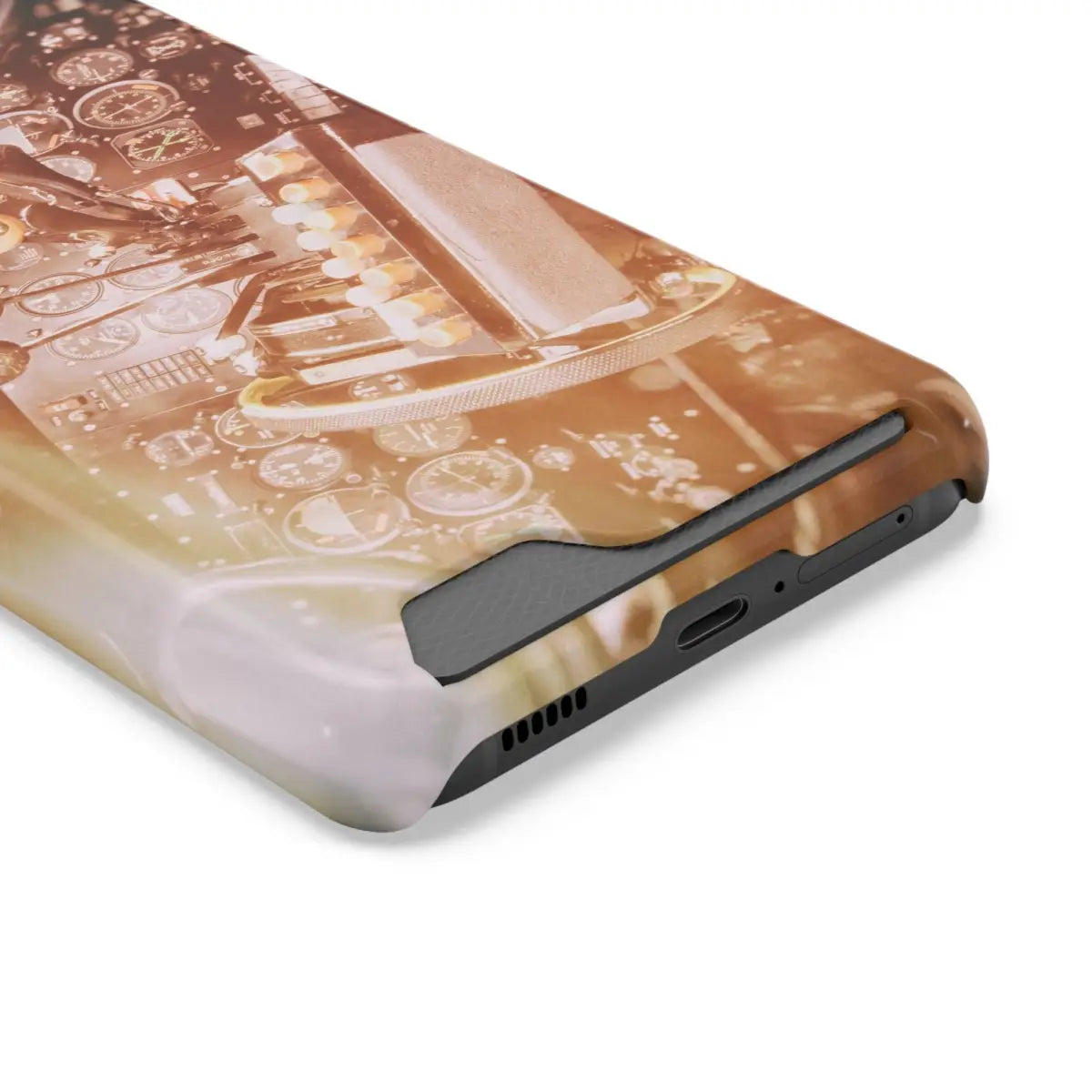 DC-3 Cockpit Phone Case with Card Holder - Retro Aviation Design - Gifts for pilots - apparel