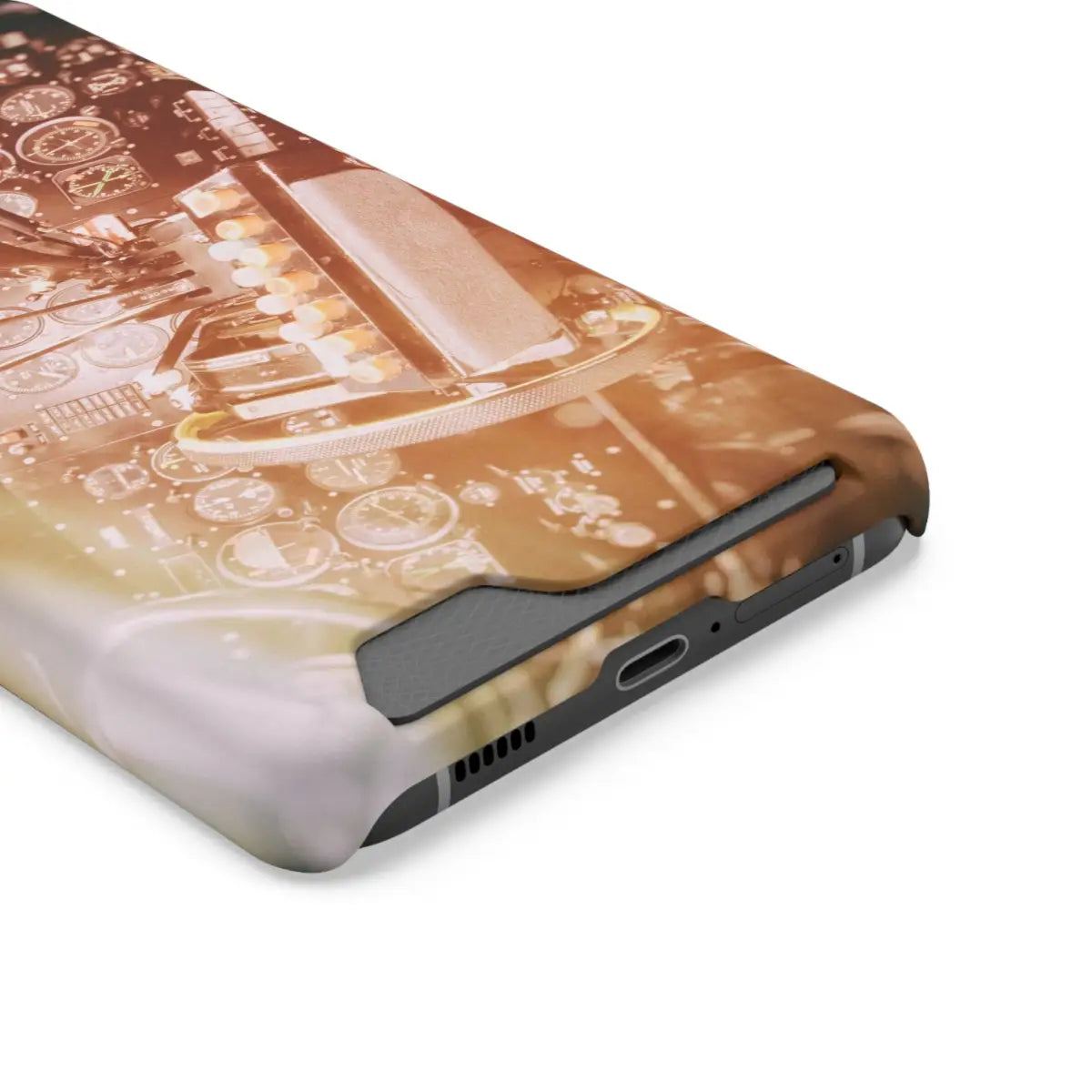 DC-3 Cockpit Phone Case with Card Holder - Retro Aviation Design - Gifts for pilots - apparel