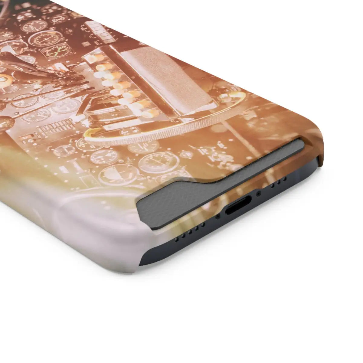 DC-3 Cockpit Phone Case with Card Holder - Retro Aviation Design - Gifts for pilots - apparel