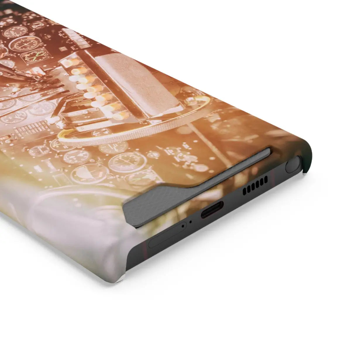 DC-3 Cockpit Phone Case with Card Holder - Retro Aviation Design - Gifts for pilots - apparel