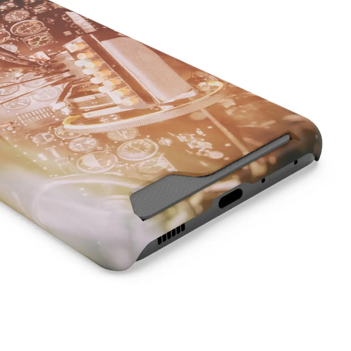 DC-3 Cockpit Phone Case with Card Holder - Retro Aviation Design - Gifts for pilots - apparel