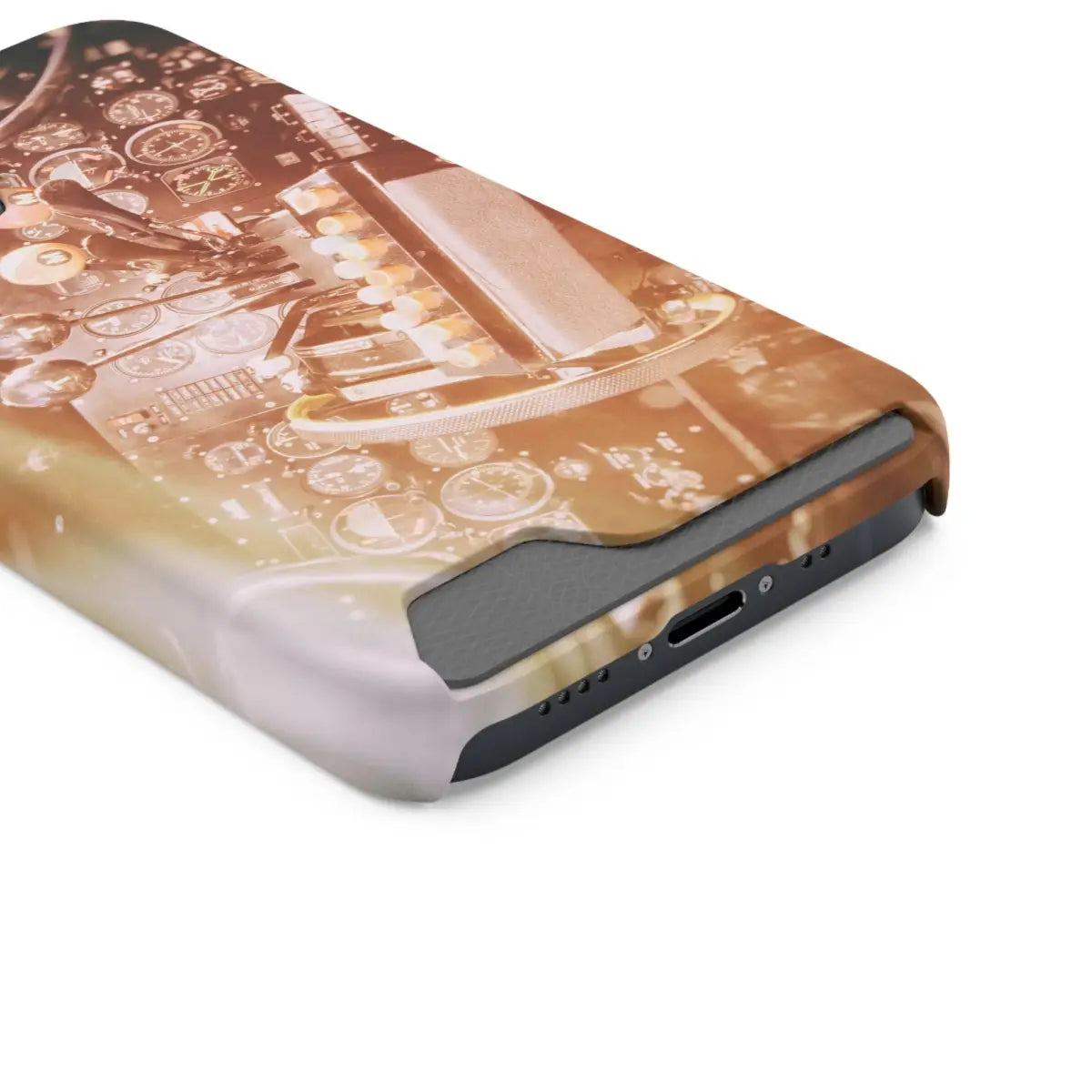 DC-3 Cockpit Phone Case with Card Holder - Retro Aviation Design - Gifts for pilots - apparel