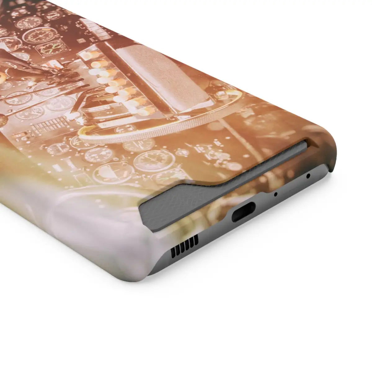 DC-3 Cockpit Phone Case with Card Holder - Retro Aviation Design - Gifts for pilots - apparel