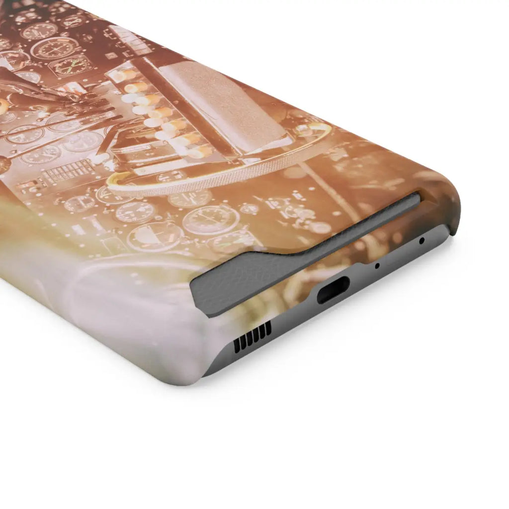 DC-3 Cockpit Phone Case with Card Holder - Retro Aviation Design - Gifts for pilots - apparel