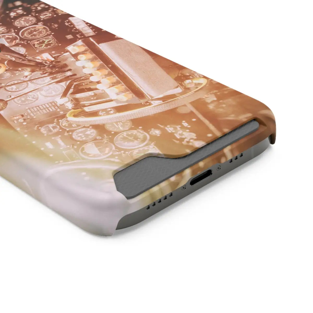 DC-3 Cockpit Phone Case with Card Holder - Retro Aviation Design - Gifts for pilots - apparel