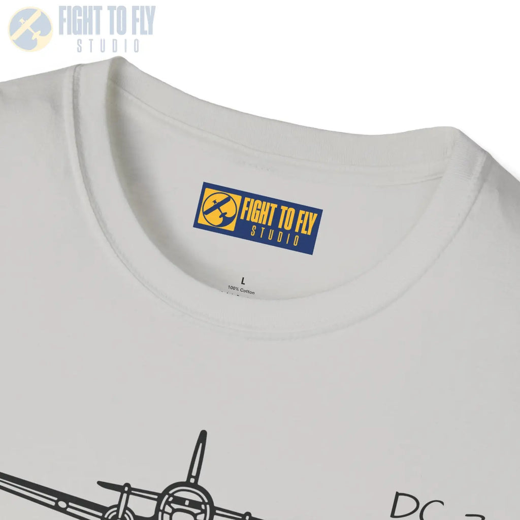 DC-3 Front View T-Shirt - Pilot gifts - WWII warbird t-shirt