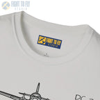 DC-3 Front View T-Shirt - Pilot gifts - WWII warbird t-shirt