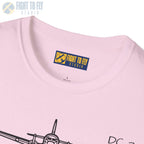 DC-3 Front View T-Shirt - Pilot gifts - WWII warbird t-shirt