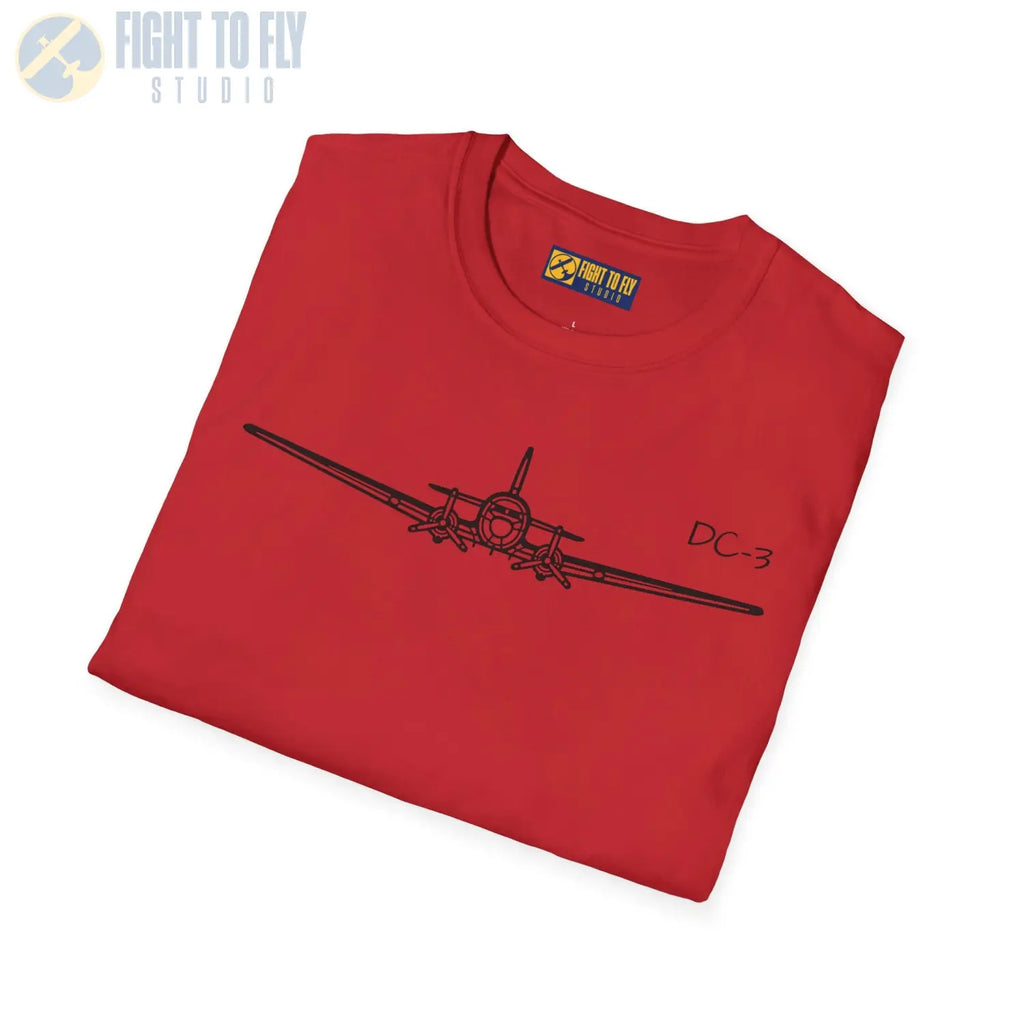 DC-3 Front View T-Shirt - Pilot gifts - WWII warbird t-shirt