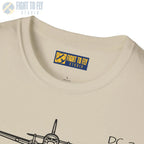 DC-3 Front View T-Shirt - Pilot gifts - WWII warbird t-shirt