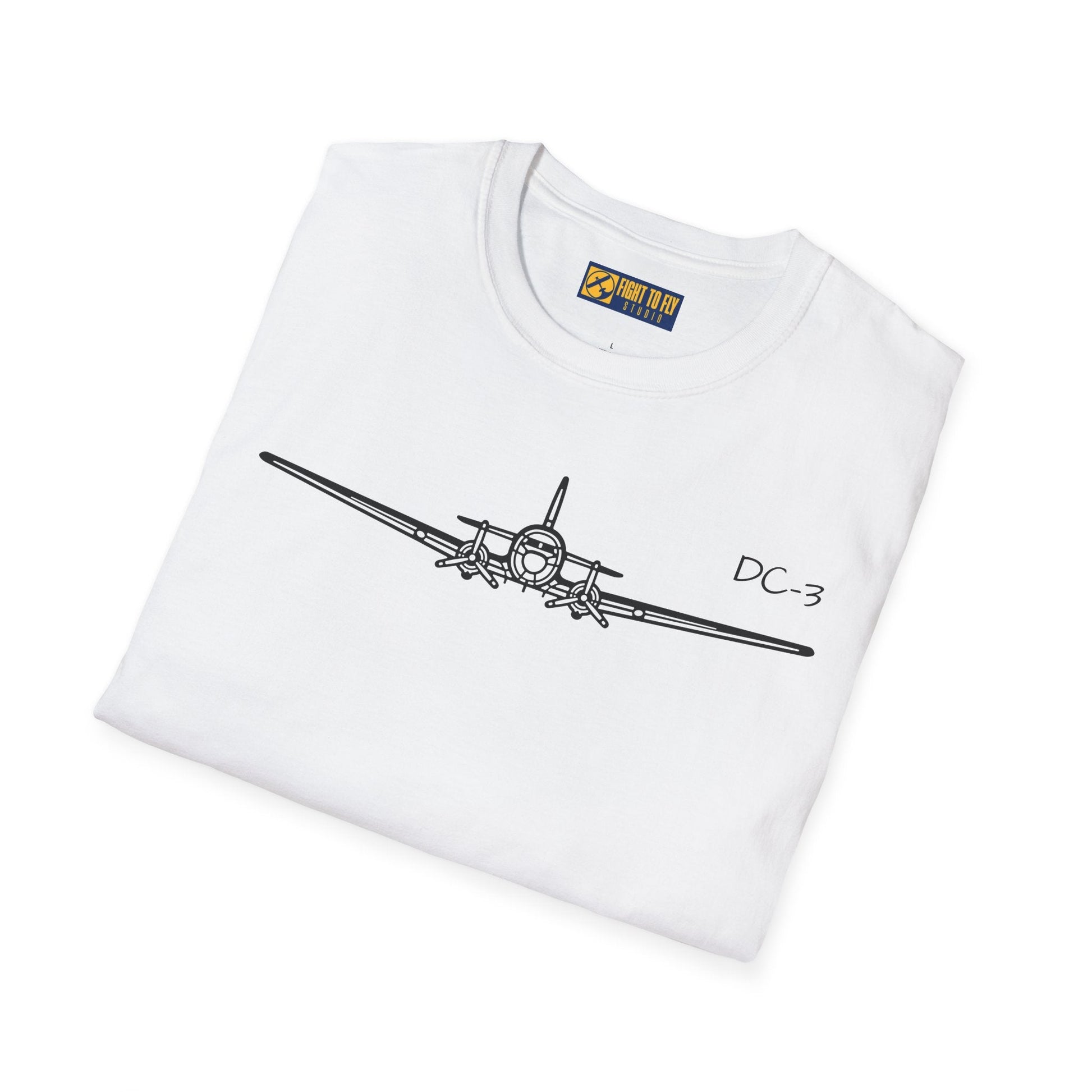 DC-3 Front View T-Shirt – Vintage Transport Aircraft Aviation Tee - Gifts for pilots - apparel