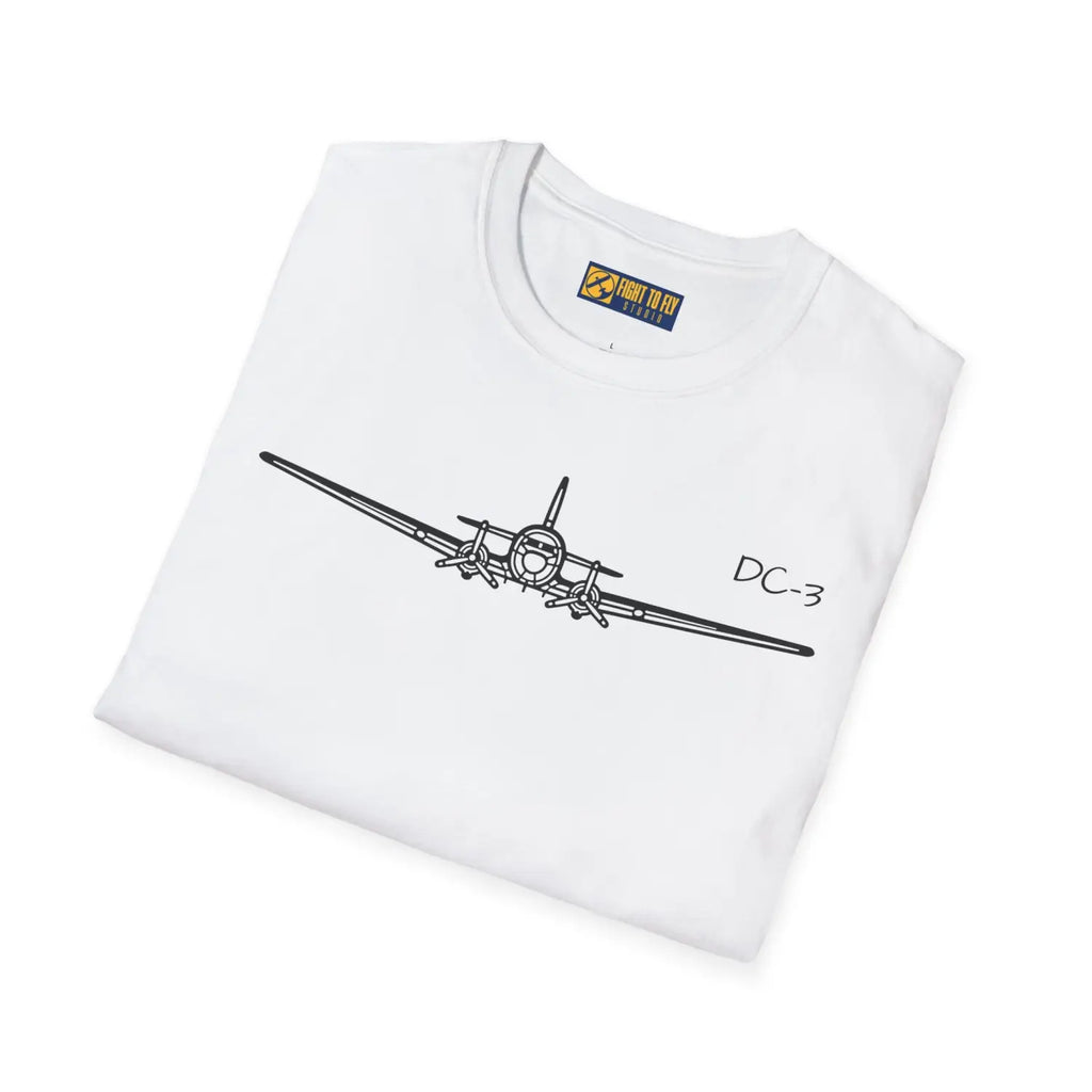 DC-3 Front View T-Shirt - Pilot gifts - WWII warbird t-shirt