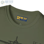 DC-3 Front View T-Shirt - Pilot gifts - WWII warbird t-shirt