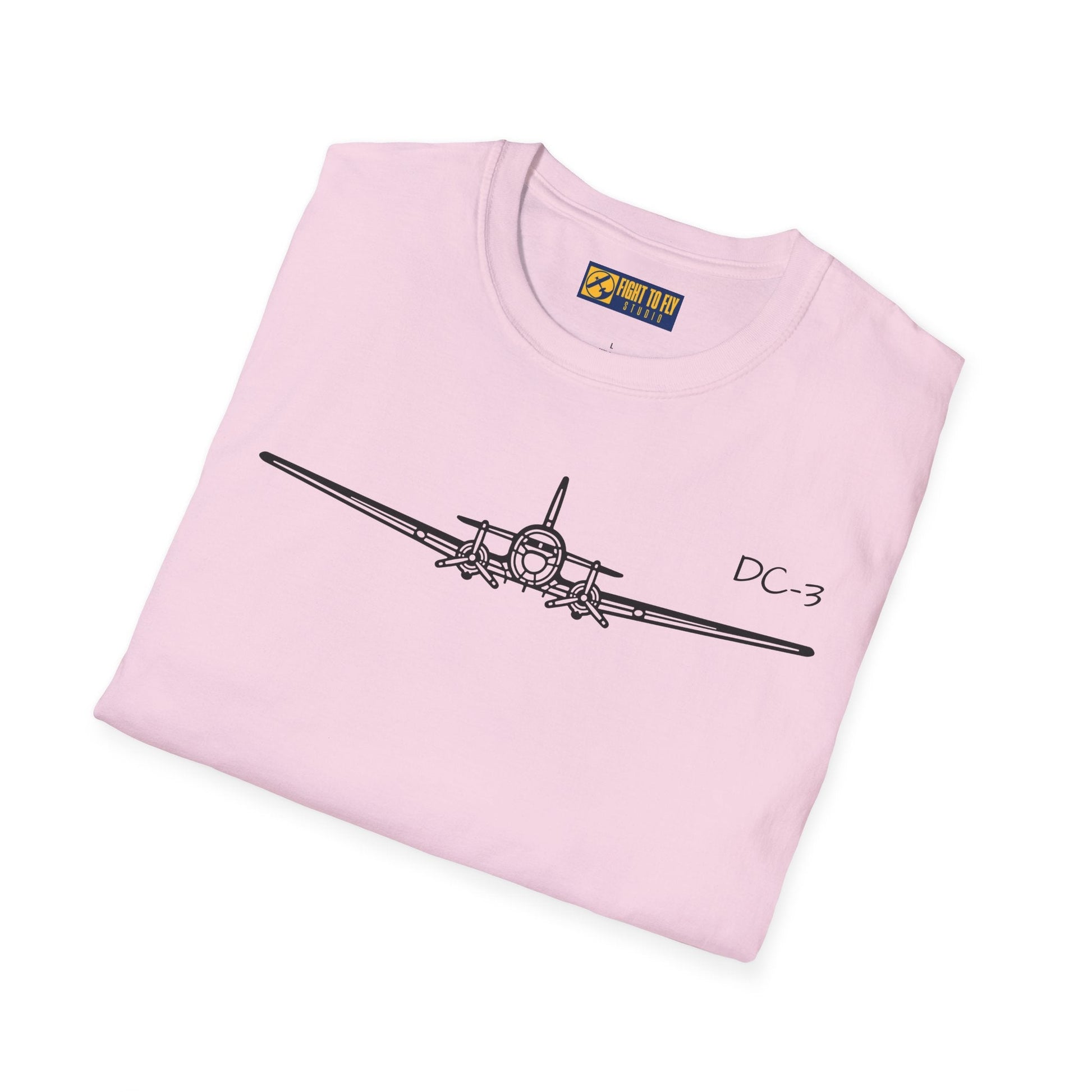 DC-3 Front View T-Shirt – Vintage Transport Aircraft Aviation Tee - Gifts for pilots - apparel