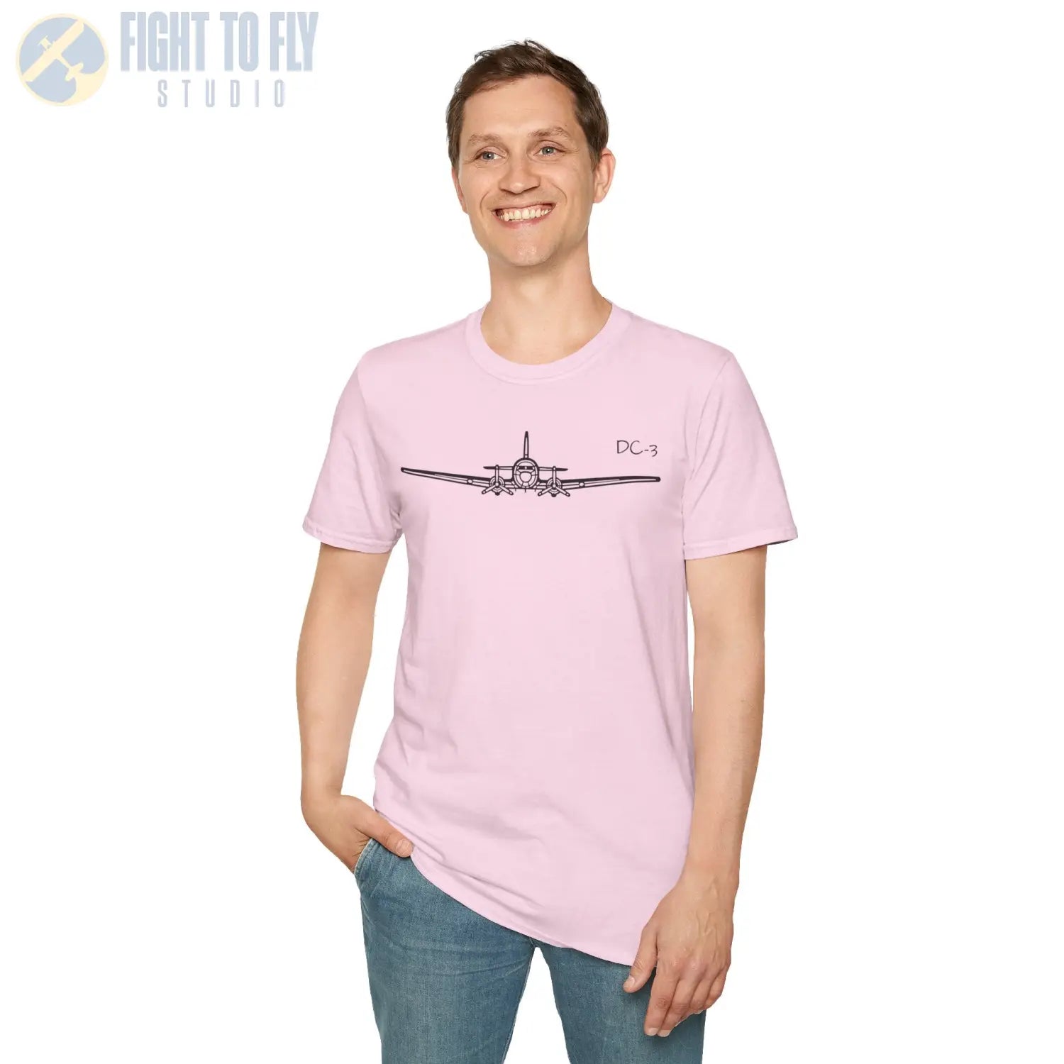 DC-3 Front View T-Shirt - Pilot gifts - WWII warbird t-shirt