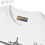 DC-3 Front View T-Shirt - Pilot gifts - WWII warbird t-shirt