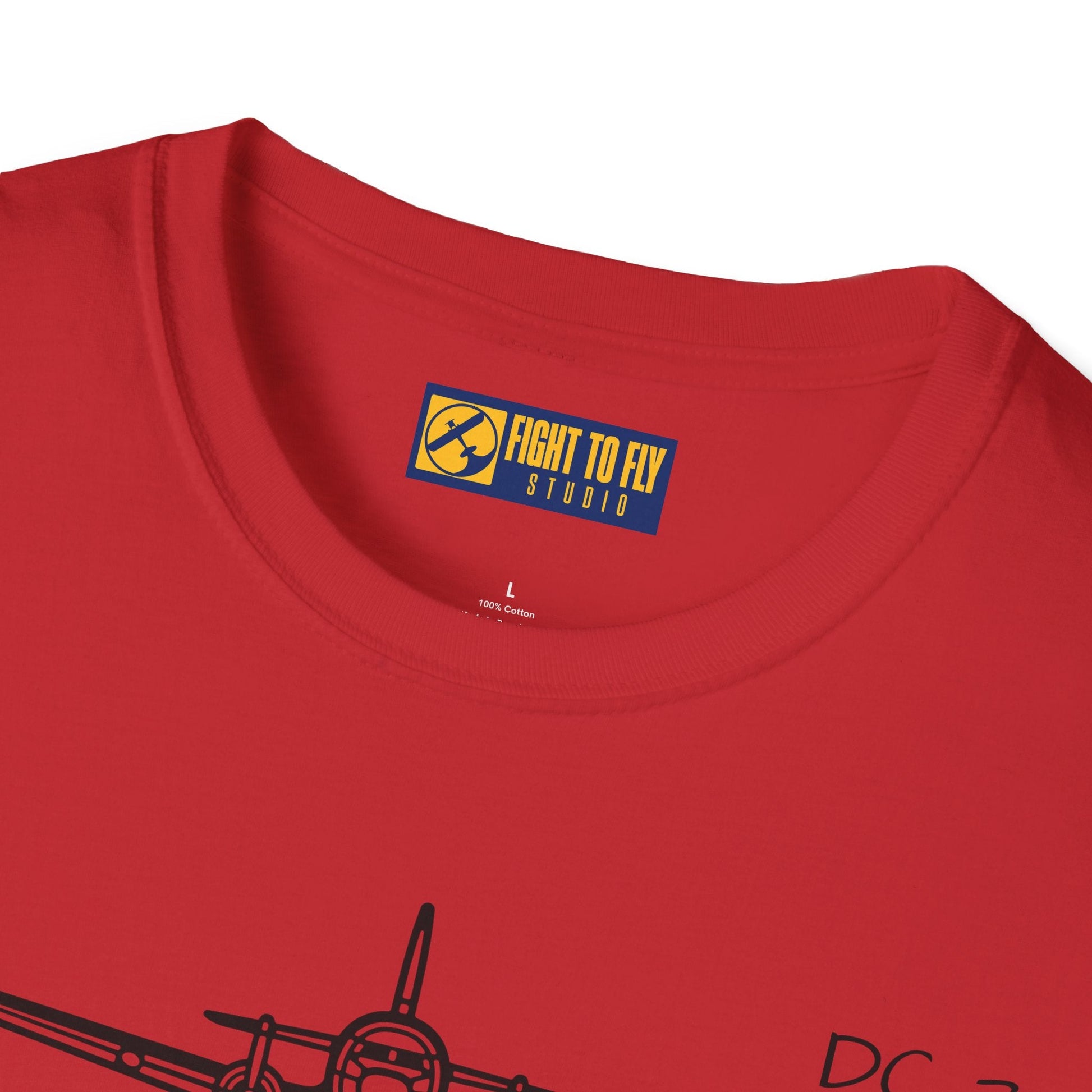 DC-3 Front View T-Shirt – Vintage Transport Aircraft Aviation Tee - Gifts for pilots - apparel