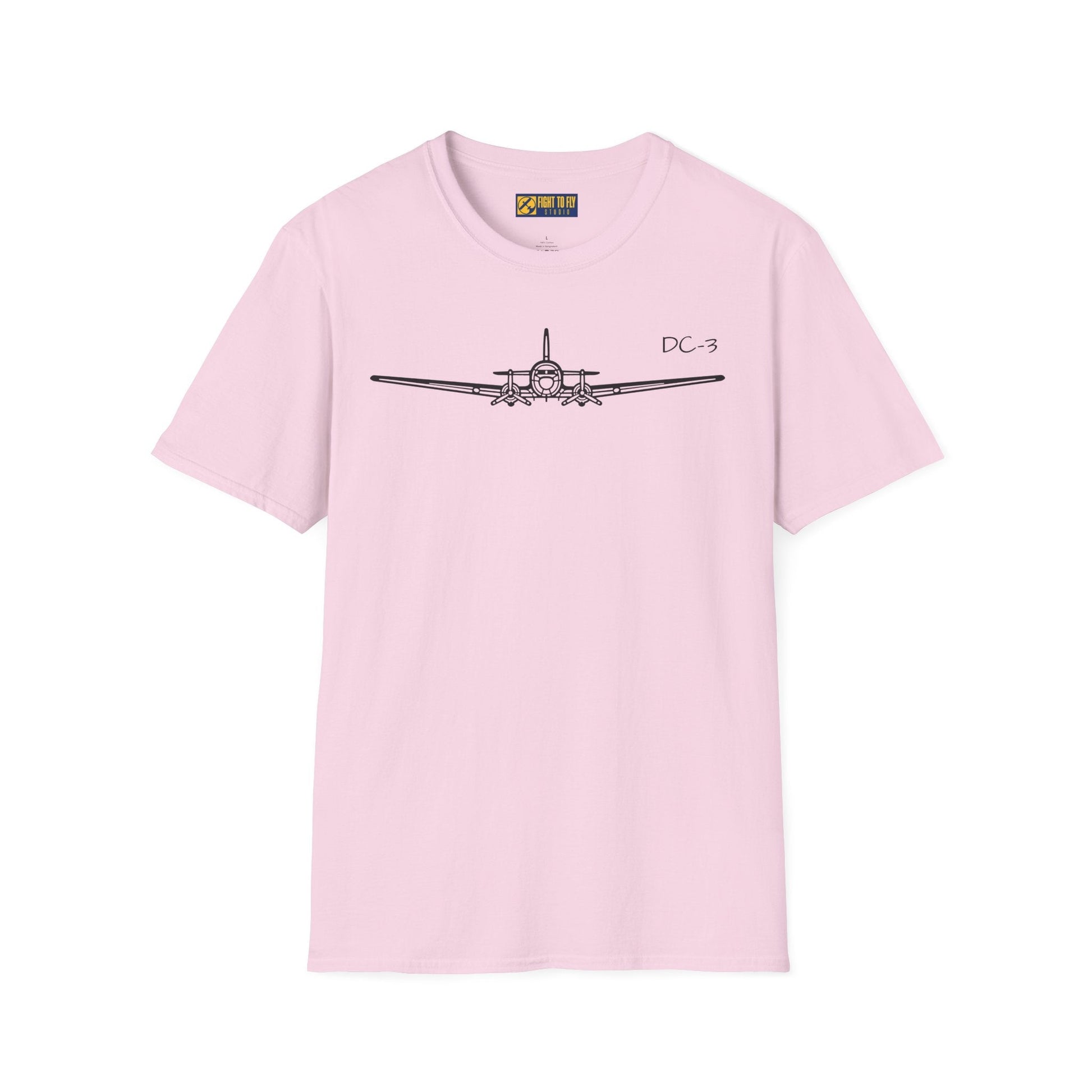 DC-3 Front View T-Shirt – Vintage Transport Aircraft Aviation Tee - Gifts for pilots - apparel