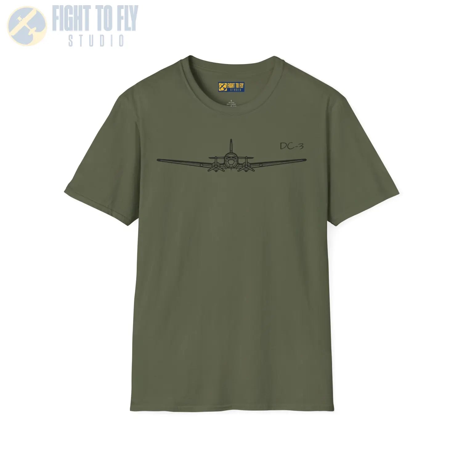 DC-3 Front View T-Shirt - Pilot gifts - WWII warbird t-shirt