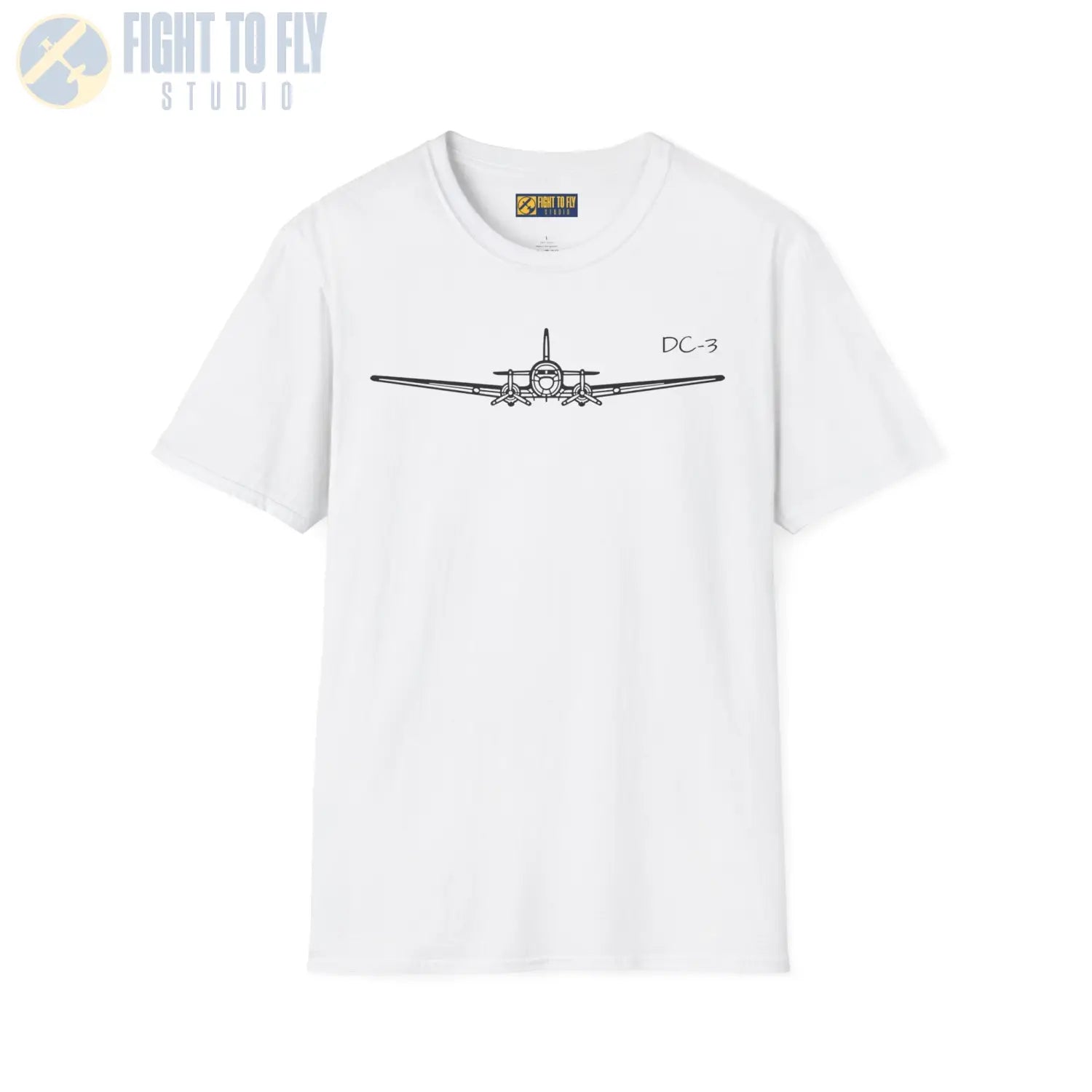 DC-3 Front View T-Shirt - Pilot gifts - WWII warbird t-shirt