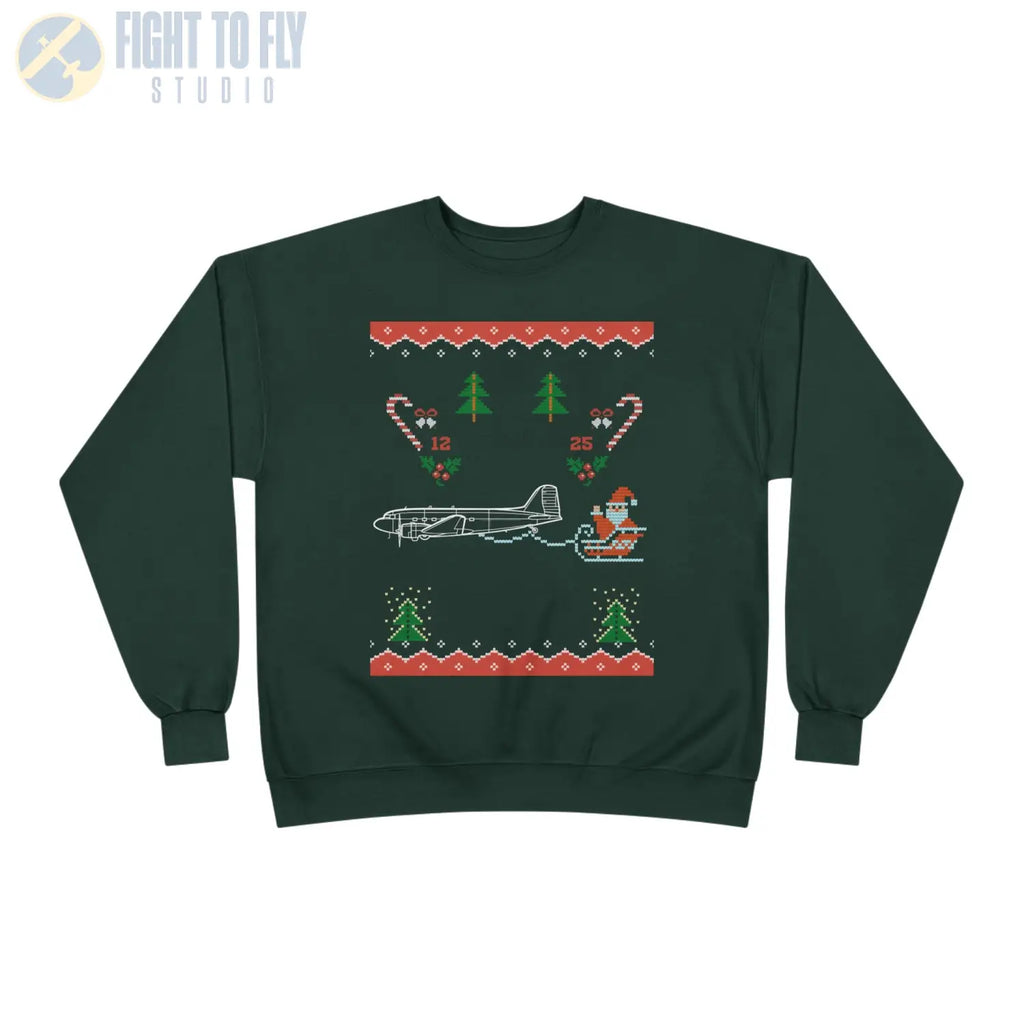 DC-3 “Holiday Airliner Express” Sweatshirt - Pilot gifts - WWII warbird t-shirt