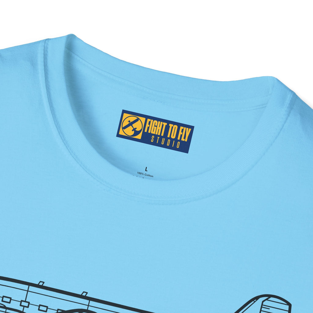 DC-3 Side View T-Shirt – Douglas Classic Airliner Aviation Tee - Gifts for pilots - apparel