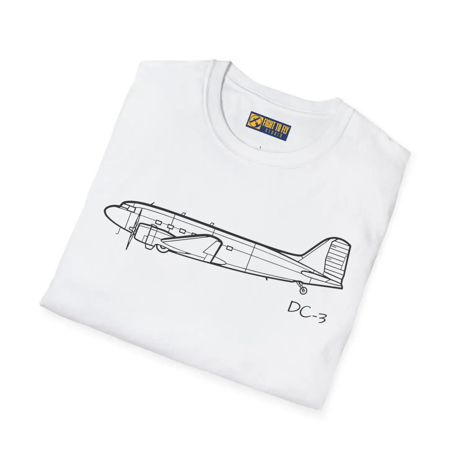 DC-3 Side View T-Shirt - Pilot gifts - WWII warbird t-shirt
