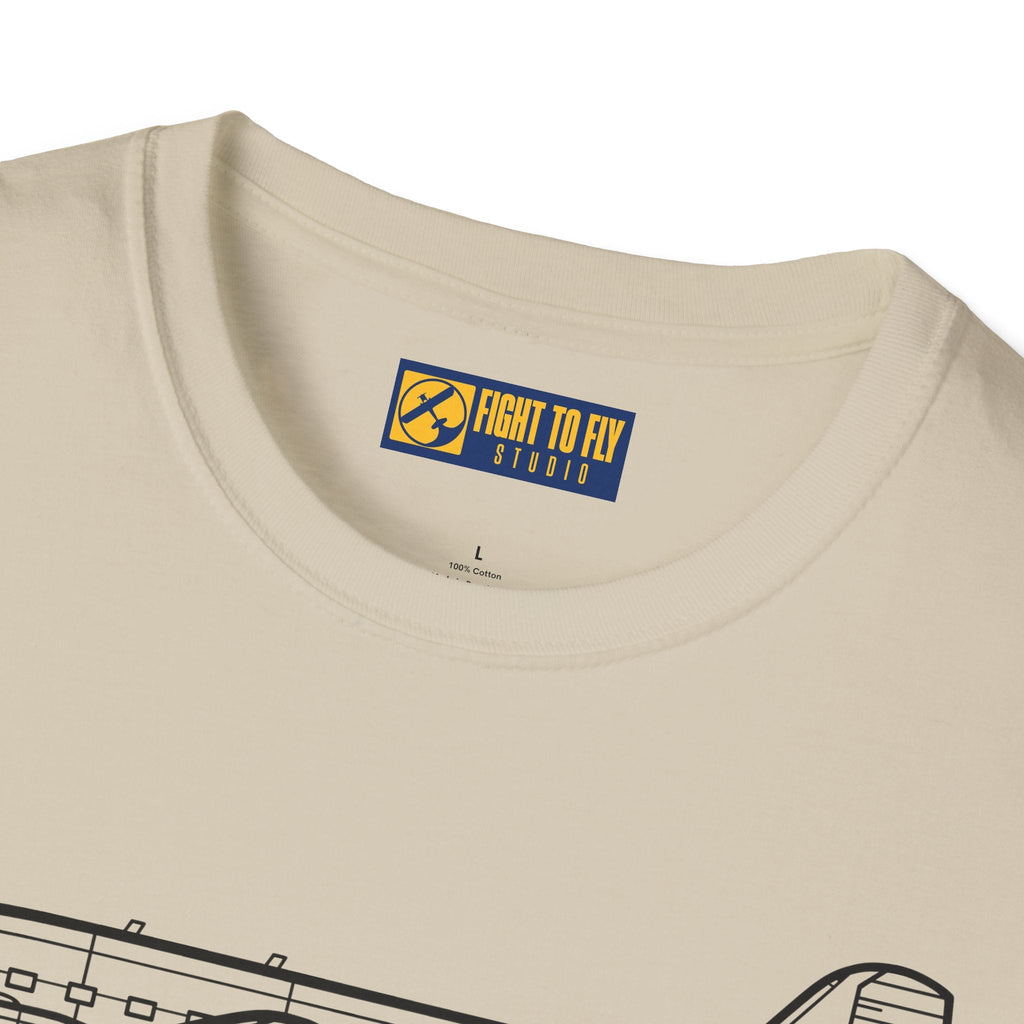DC-3 Side View T-Shirt – Douglas Classic Airliner Aviation Tee - Gifts for pilots - apparel