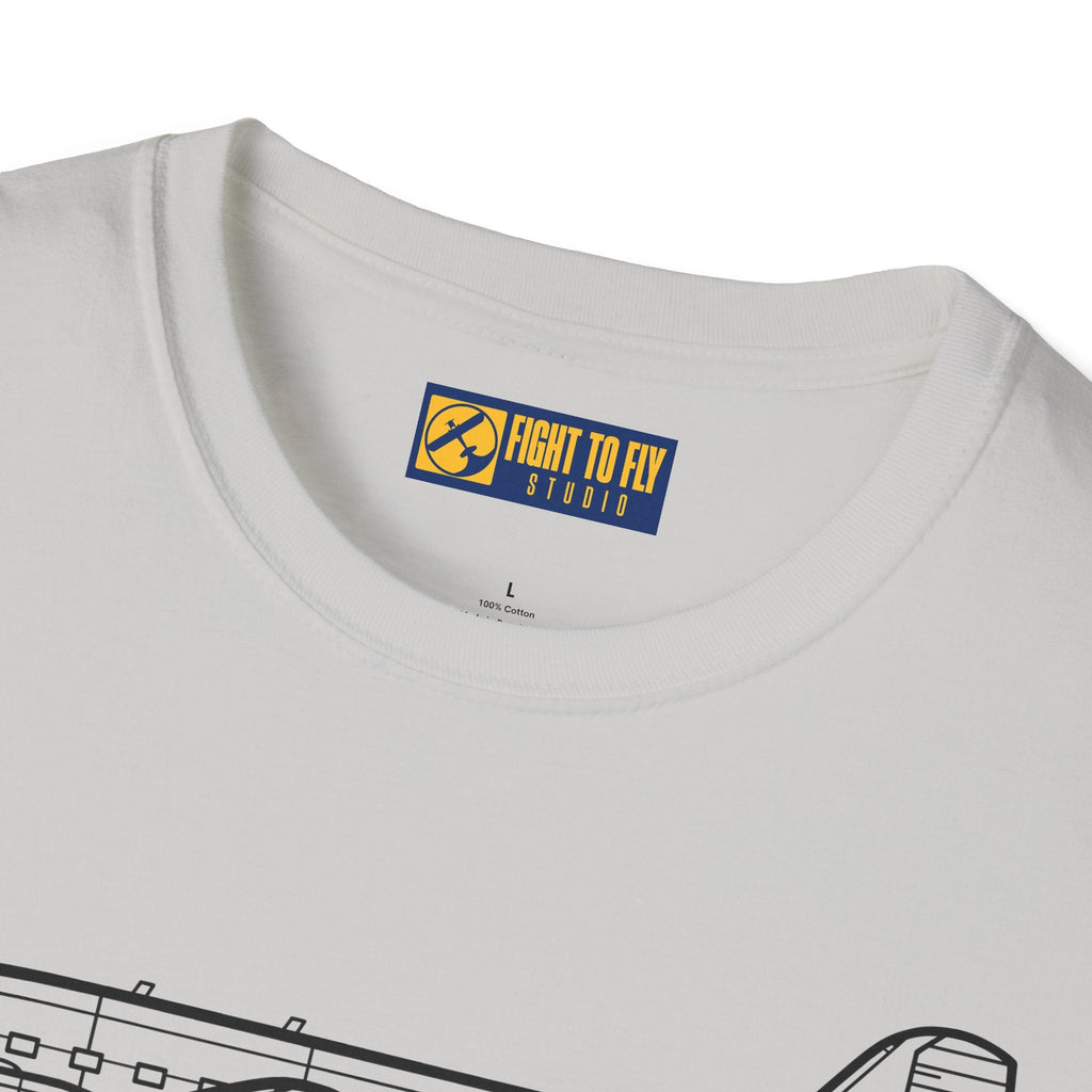 DC-3 Side View T-Shirt – Douglas Classic Airliner Aviation Tee - Gifts for pilots - apparel