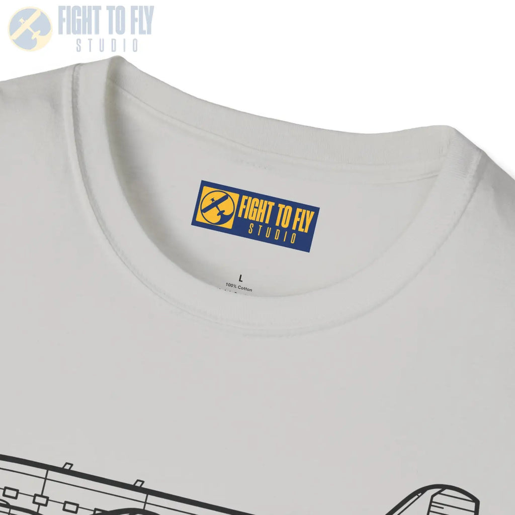 DC-3 Side View T-Shirt - Pilot gifts - WWII warbird t-shirt