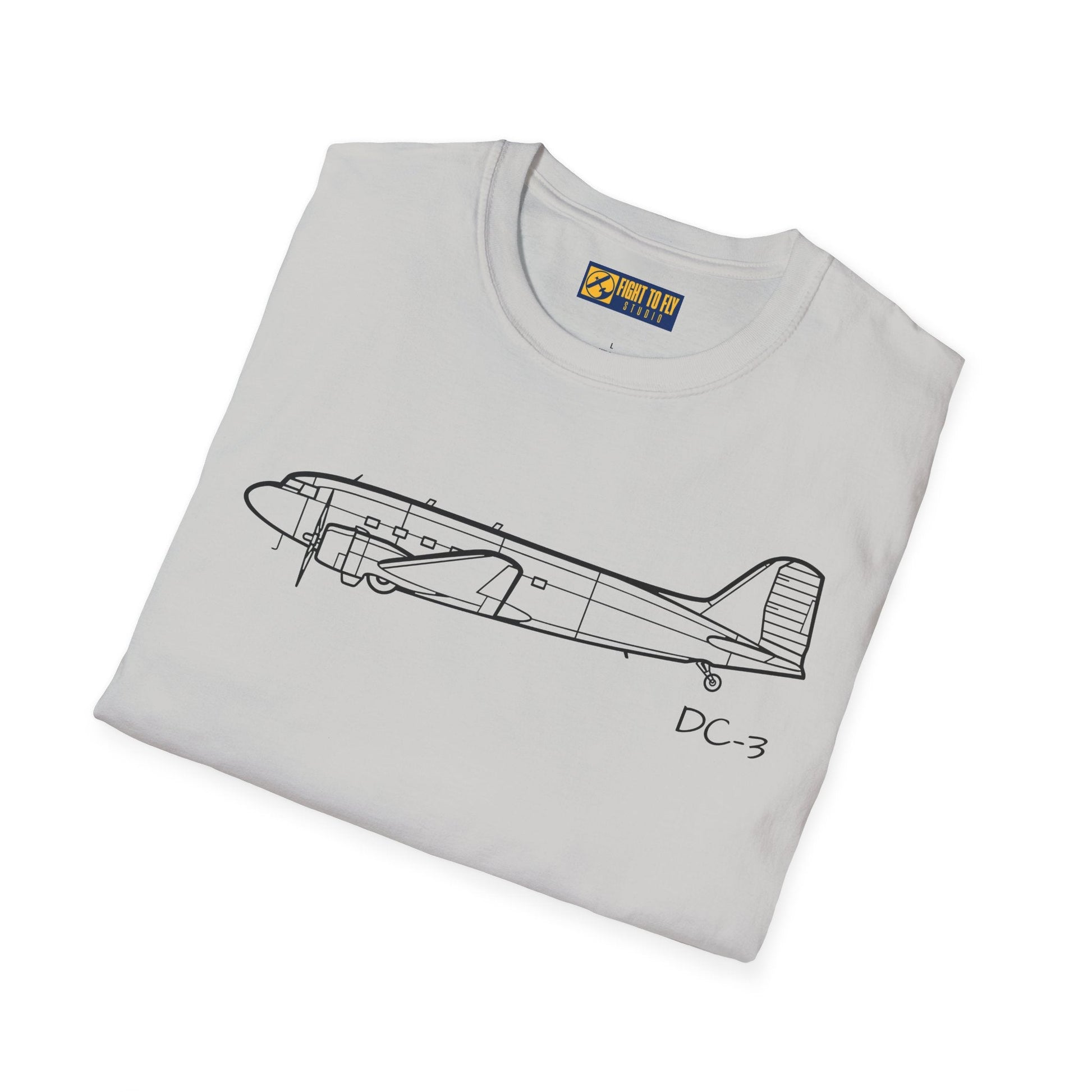 DC-3 Side View T-Shirt – Douglas Classic Airliner Aviation Tee - Gifts for pilots - apparel