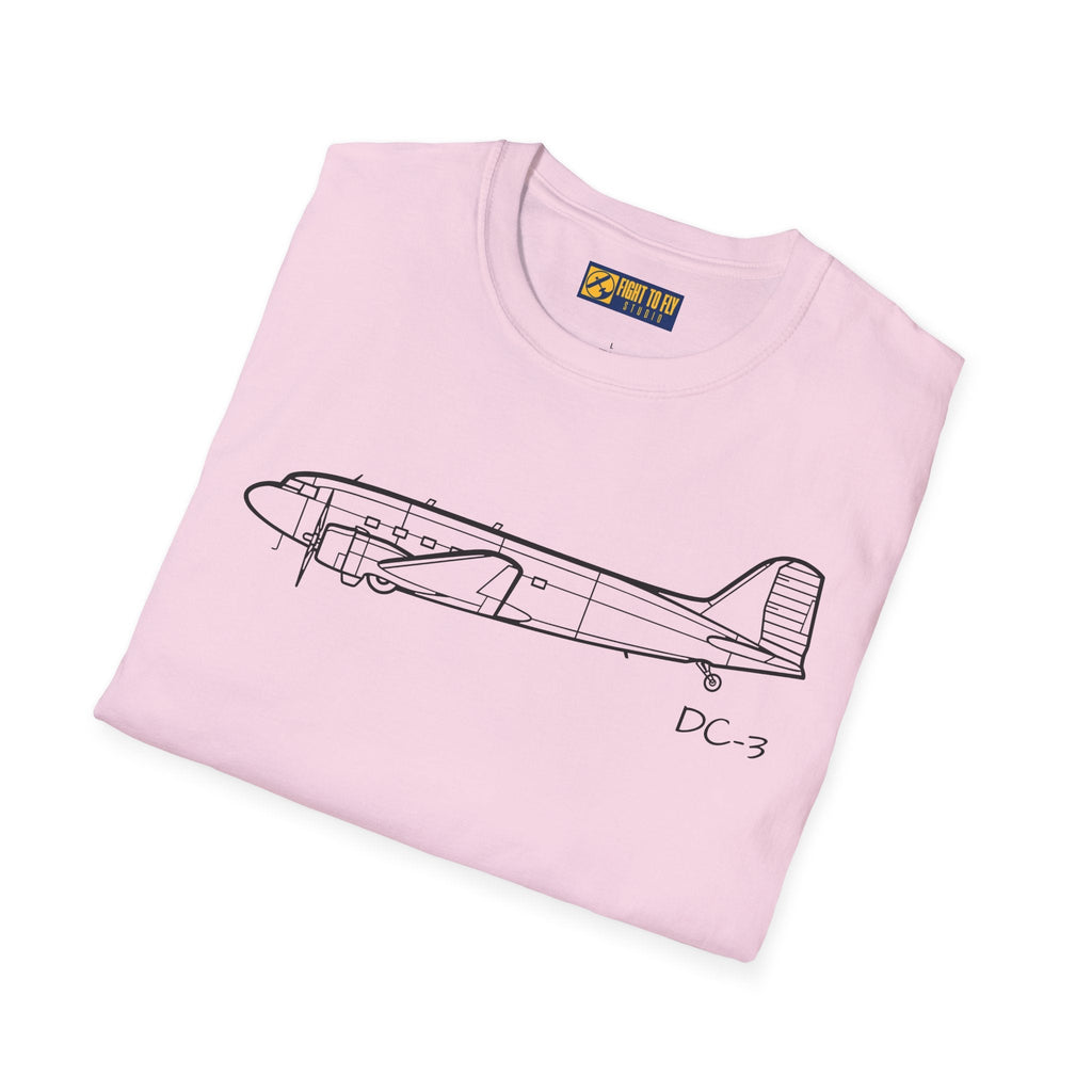 DC-3 Side View T-Shirt – Douglas Classic Airliner Aviation Tee - Gifts for pilots - apparel