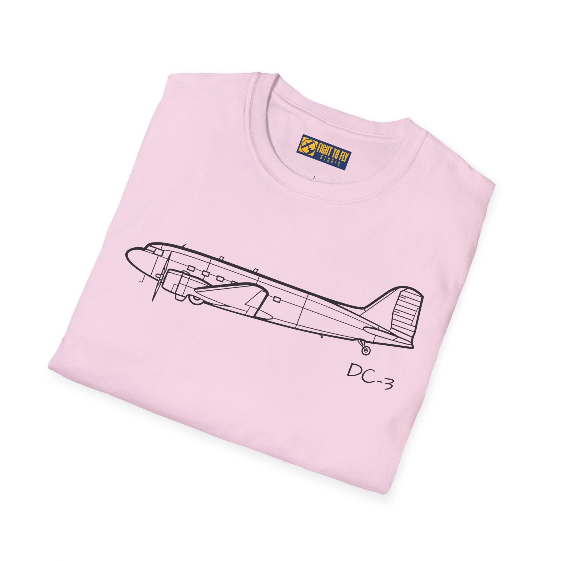 DC-3 Side View T-Shirt – Douglas Classic Airliner Aviation Tee - Gifts for pilots - apparel