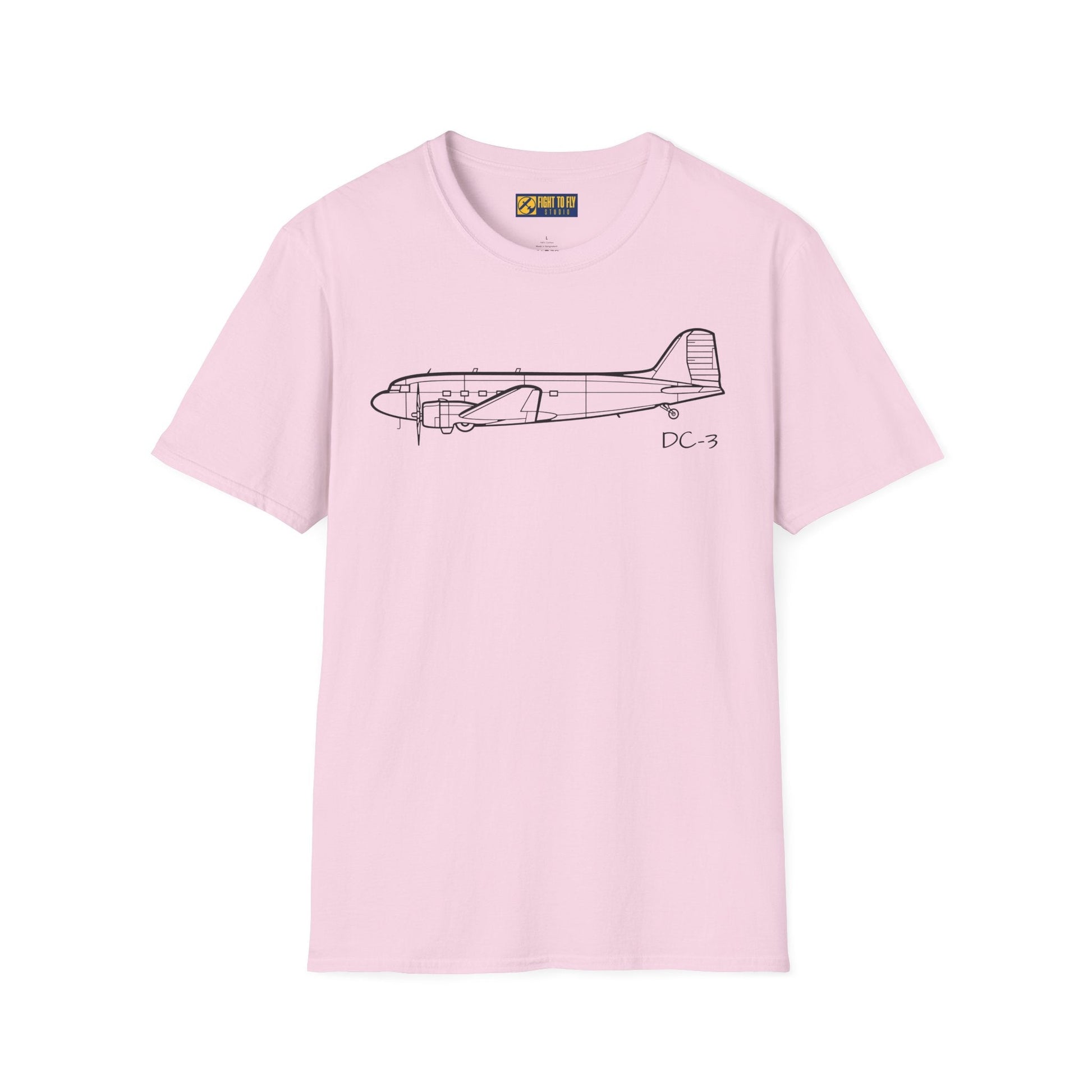 DC-3 Side View T-Shirt – Douglas Classic Airliner Aviation Tee - Gifts for pilots - apparel