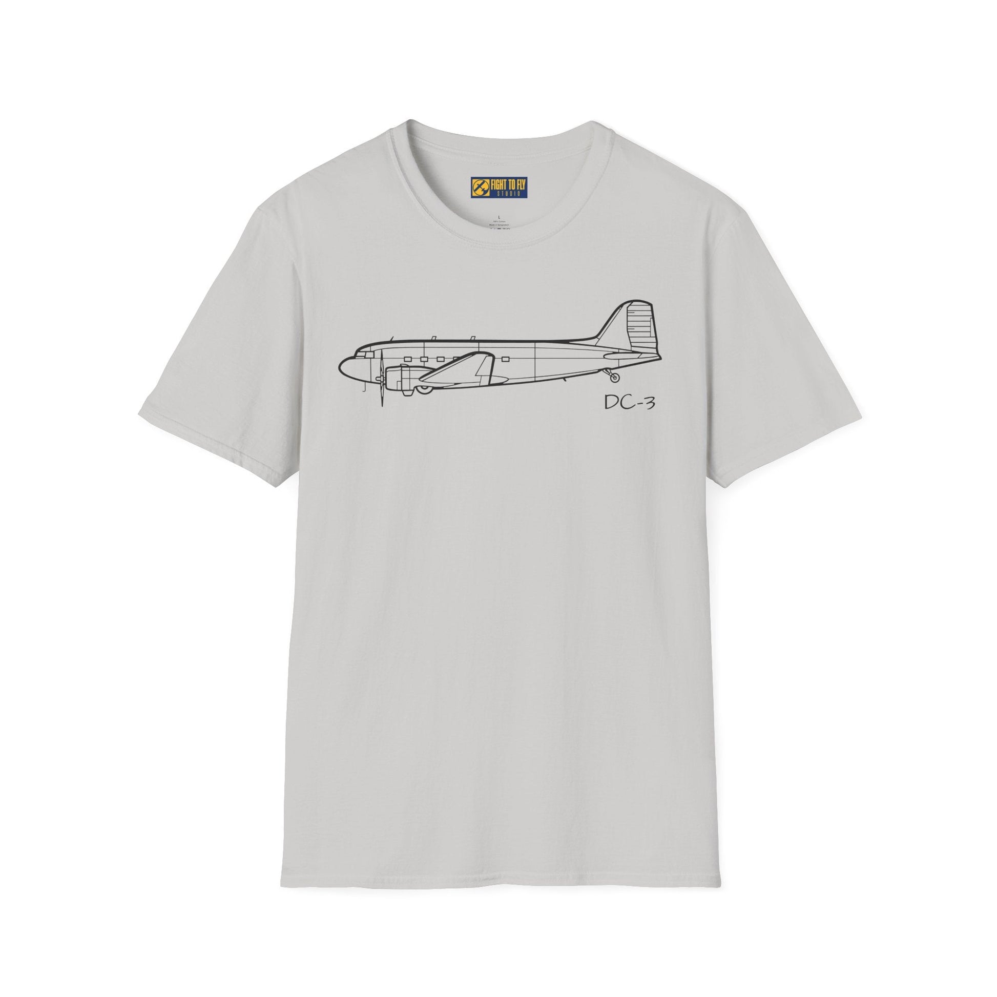 DC-3 Side View T-Shirt – Douglas Classic Airliner Aviation Tee - Gifts for pilots - apparel