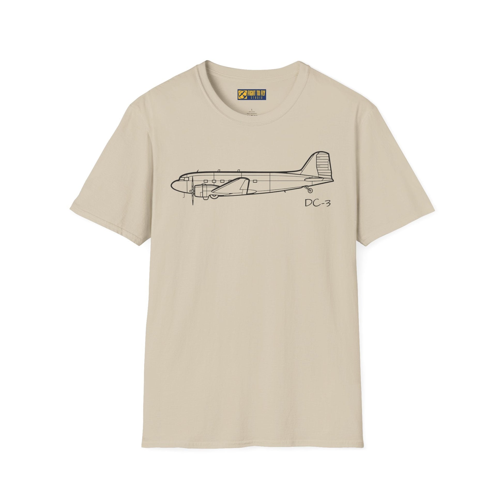 DC-3 Side View T-Shirt – Douglas Classic Airliner Aviation Tee - Gifts for pilots - apparel