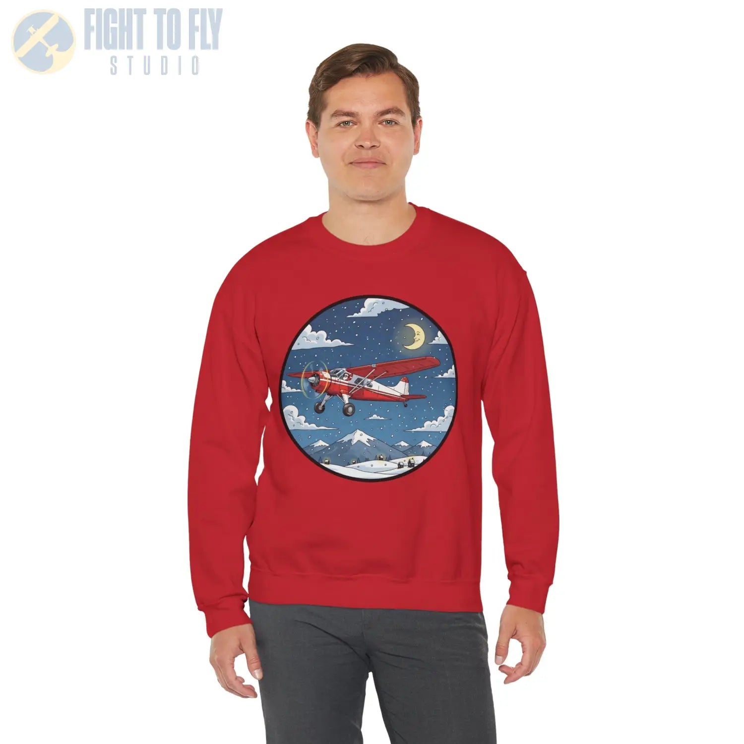 De Havilland Beaver with Santa at the Controls – Holiday Sweater - Sweatshirt - Pilot gifts - WWII warbird t-shirt