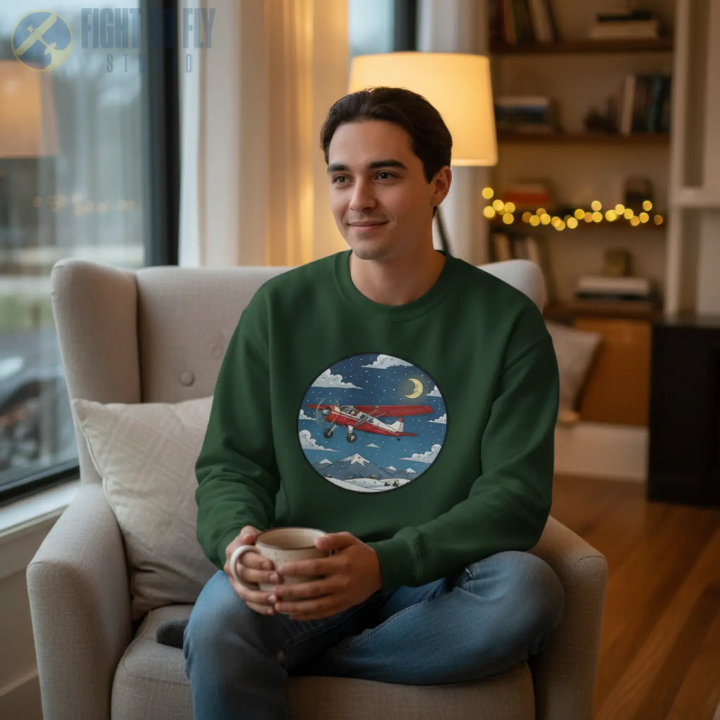 De Havilland Beaver with Santa at the Controls – Holiday Sweater - Sweatshirt - Pilot gifts - WWII warbird t-shirt