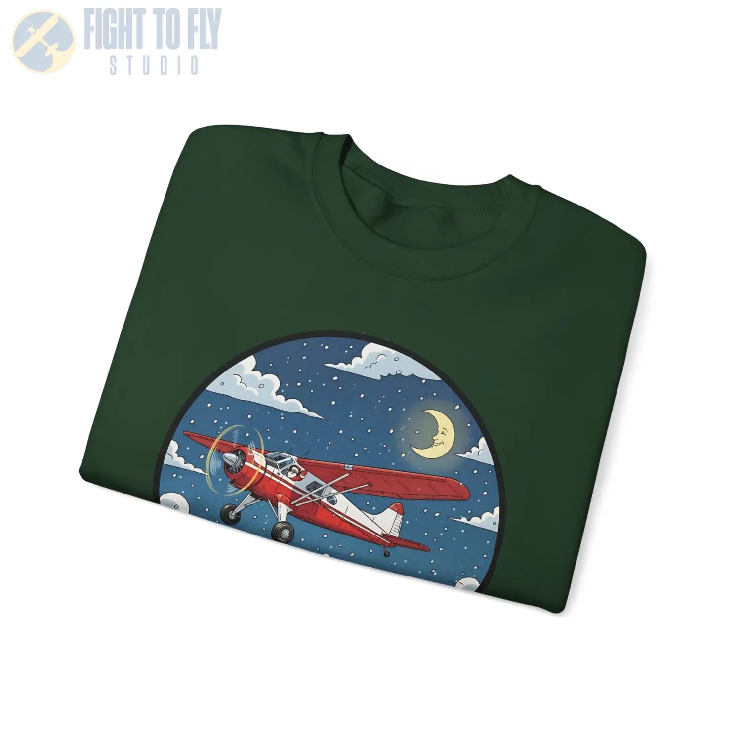 De Havilland Beaver with Santa at the Controls – Holiday Sweater - Sweatshirt - Pilot gifts - WWII warbird t-shirt