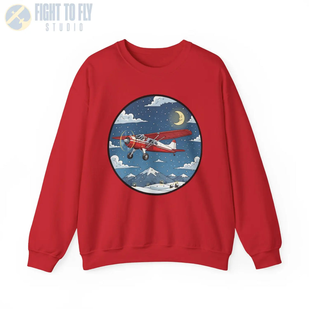 De Havilland Beaver with Santa at the Controls – Holiday Sweater - Sweatshirt - Pilot gifts - WWII warbird t-shirt