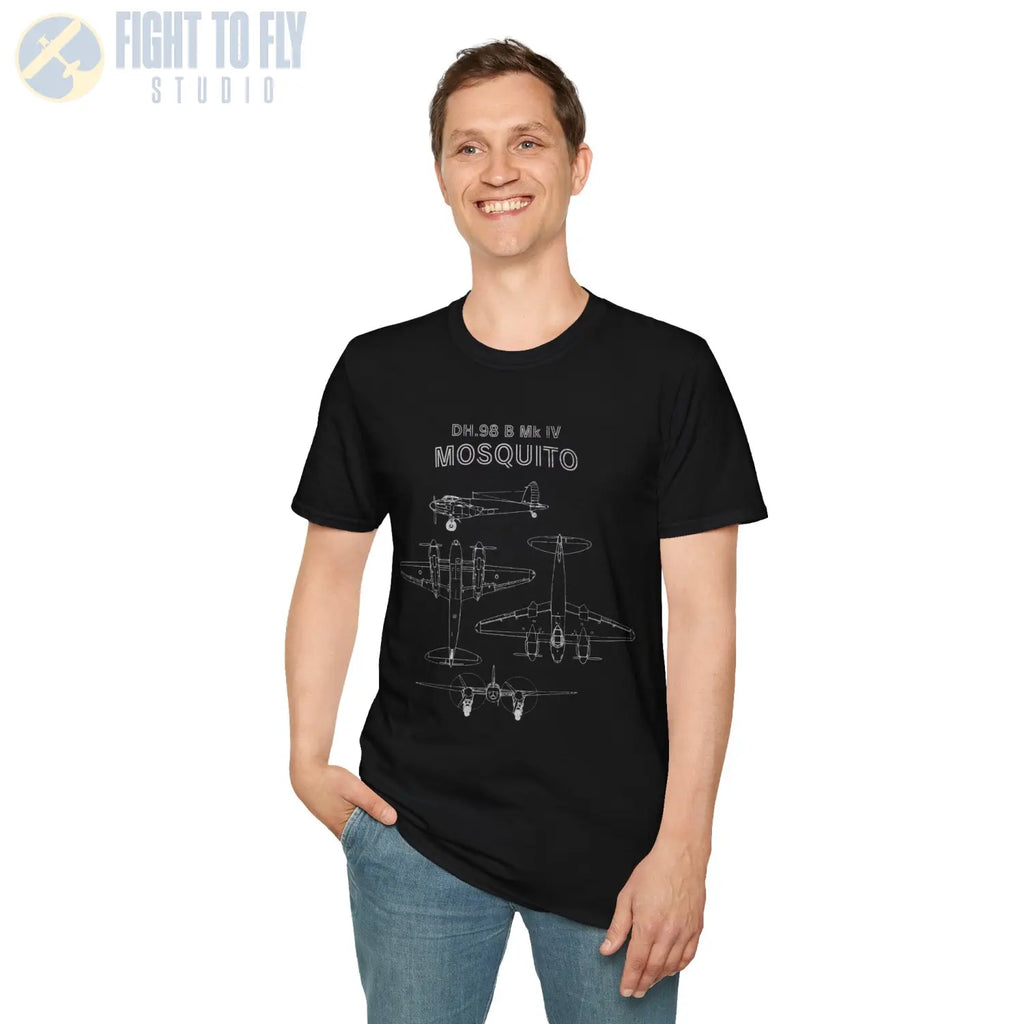 De Havilland DH.98 Mosquito B Mk IV — T-shirt - T-Shirt - Pilot gifts - WWII warbird t-shirt