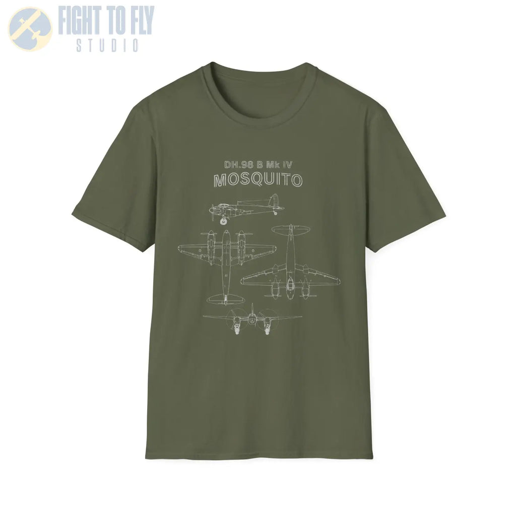 De Havilland DH.98 Mosquito B Mk IV — T-shirt - T-Shirt - Pilot gifts - WWII warbird t-shirt