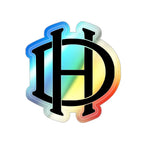 De Havilland Monogram Logo - Holographic Die-cut Stickers - Paper products - Pilot gifts - WWII warbird t-shirt